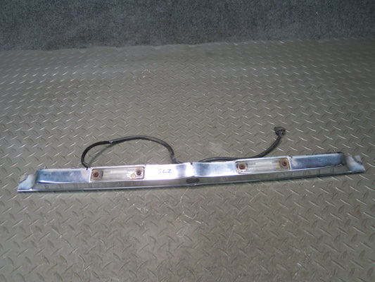 73-89 Mercedes R107 Rear Trunk Lid License Plate Light Chrome Molding Set OEM