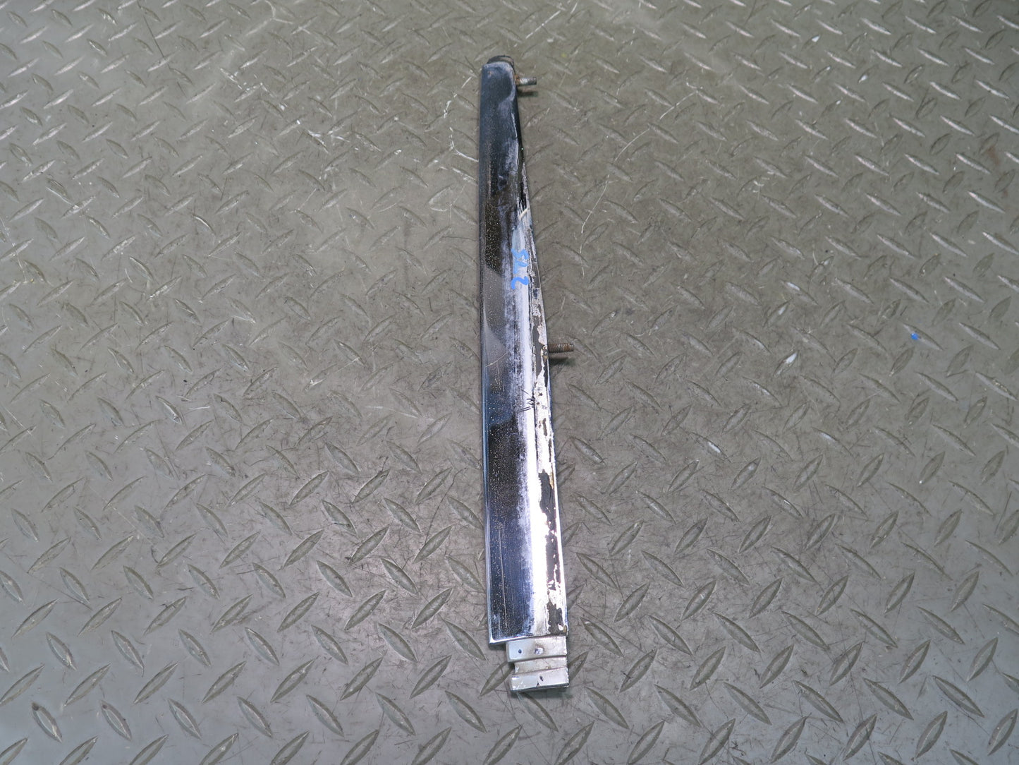 73-89 Mercedes R107 Rear Trunk Lid License Plate Light Chrome Molding Set OEM