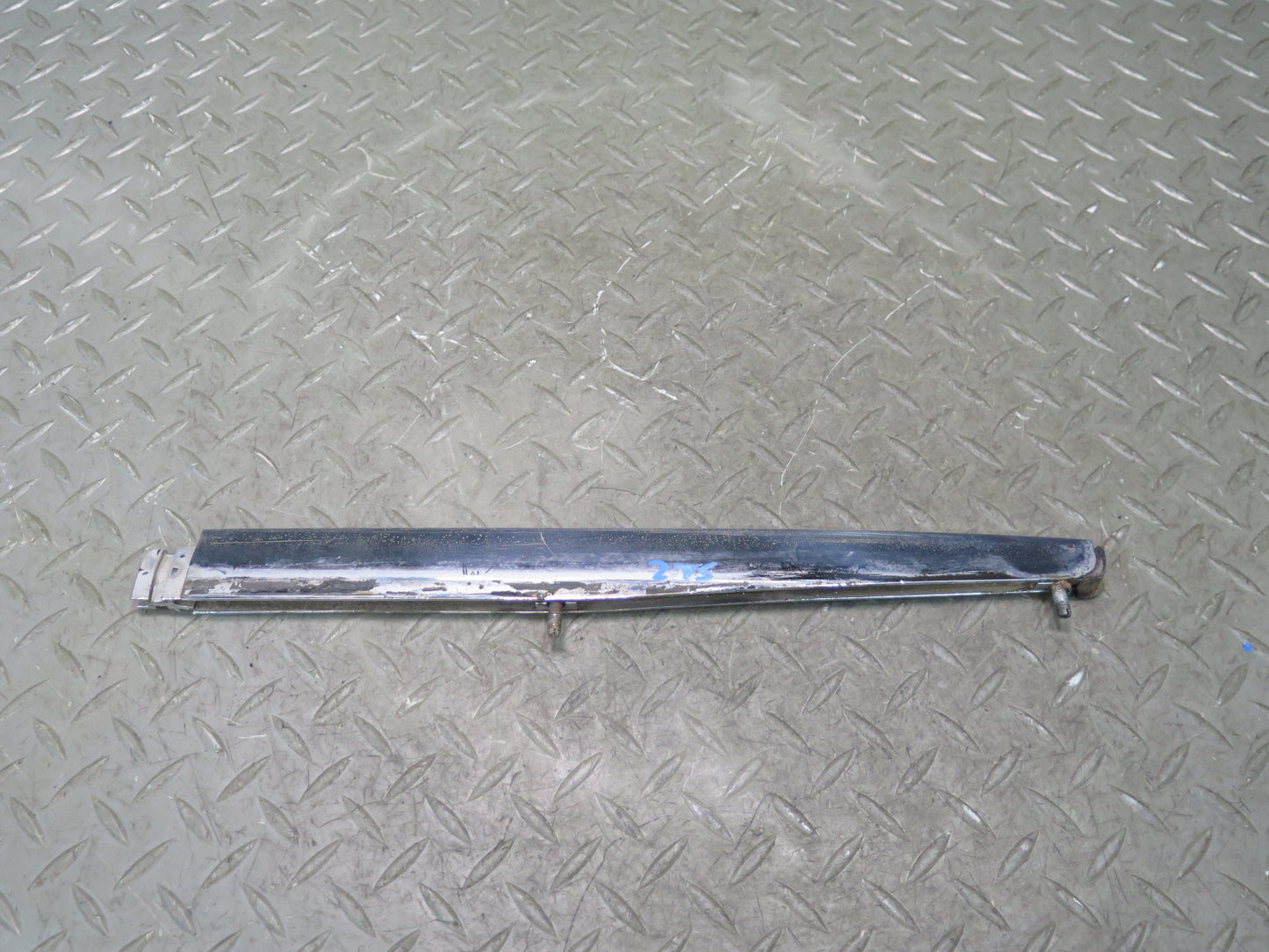 73-89 Mercedes R107 Rear Trunk Lid License Plate Light Chrome Molding Set OEM