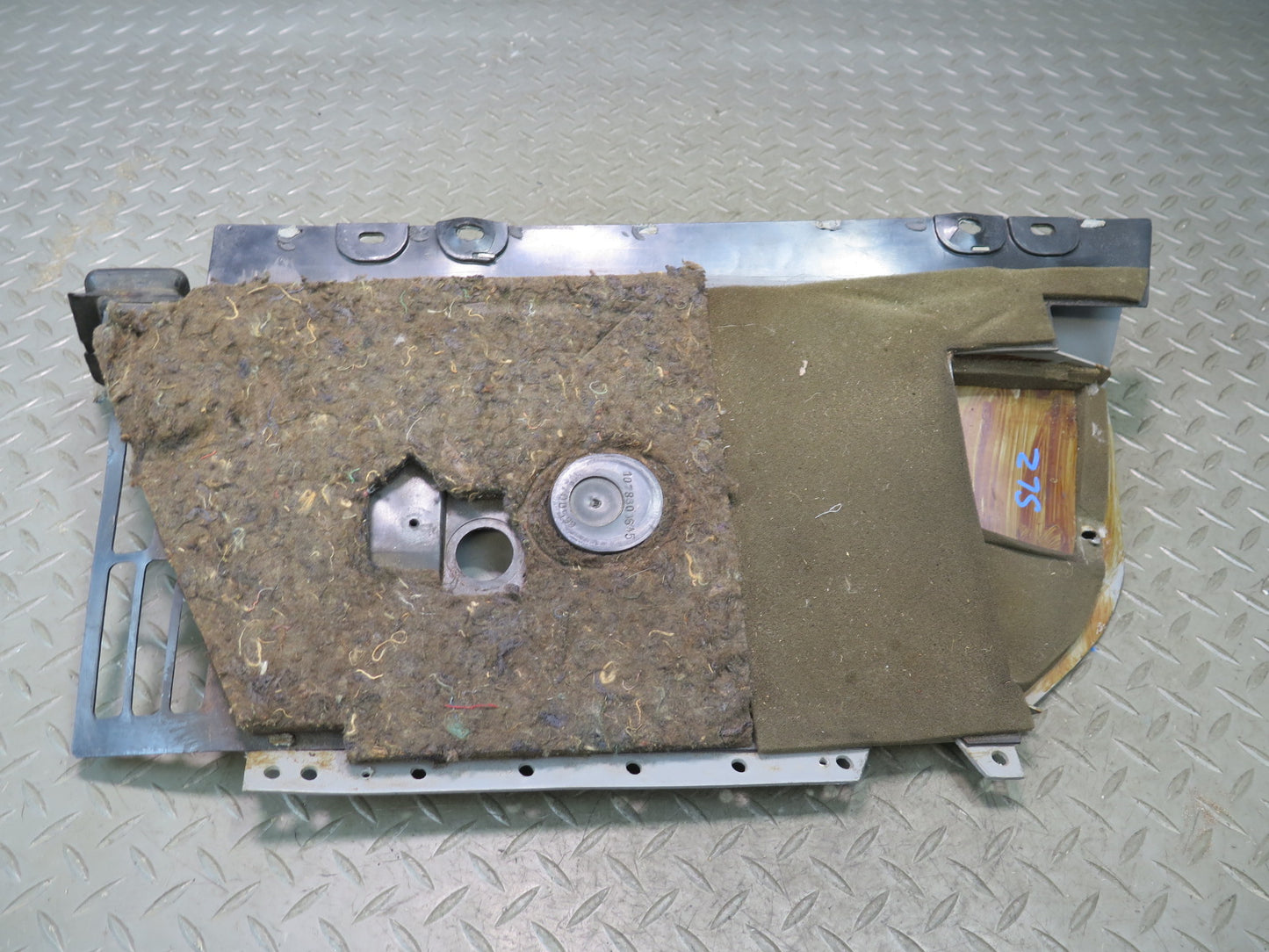 86-89 Mercedes R107 560SL Dash Lower Right Kick Trim Cover Panel Beige OEM