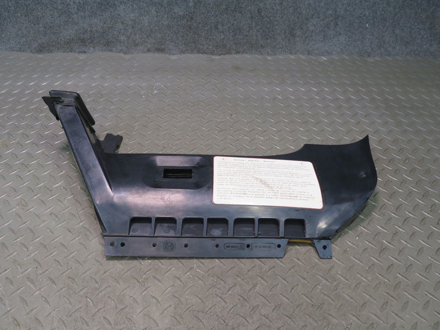 86-89 Mercedes R107 560SL Dash Lower Left Kick Trim Cover Panel Air Duct OEM