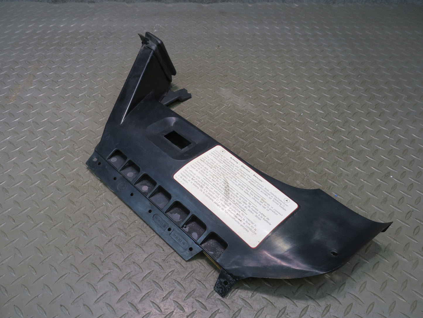 86-89 Mercedes R107 560SL Dash Lower Left Kick Trim Cover Panel Air Duct OEM