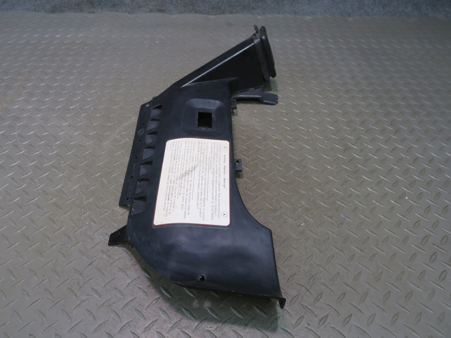 86-89 Mercedes R107 560SL Dash Lower Left Kick Trim Cover Panel Air Duct OEM