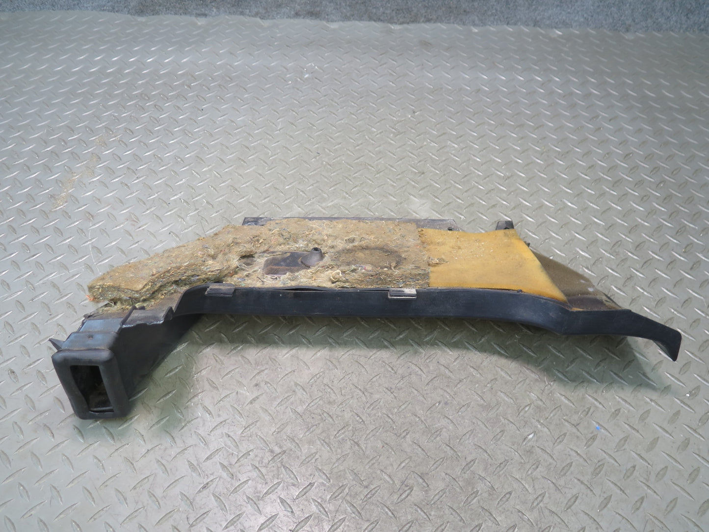 86-89 Mercedes R107 560SL Dash Lower Left Kick Trim Cover Panel Air Duct OEM