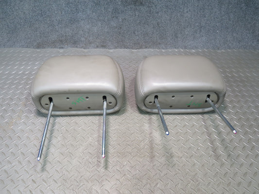 2003-2007 Hummer H2 Front Left & Right Seat Leather Headrest Wheat Set of 2