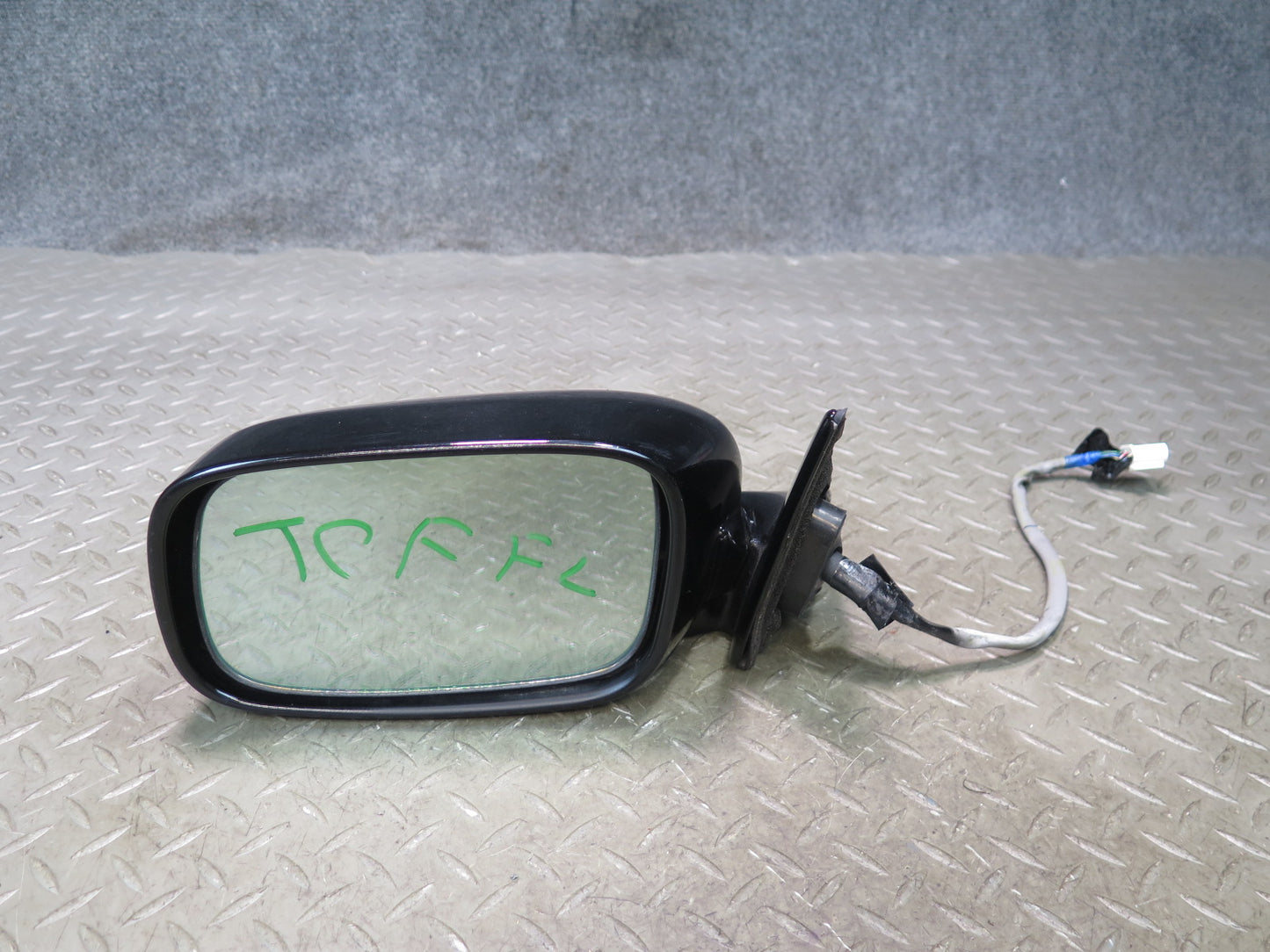 99-01 Toyota Crown JZS175 RHD Front Left Side View Heated Door Mirror Black OEM