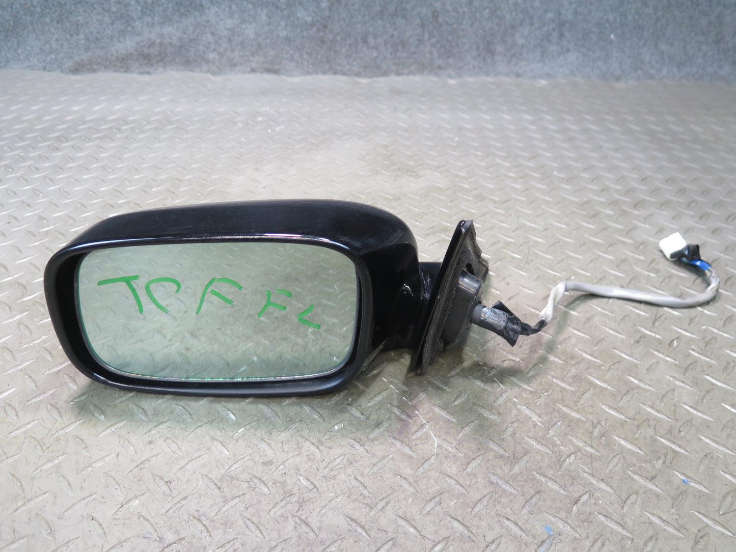99-01 Toyota Crown JZS175 RHD Front Left Side View Heated Door Mirror Black OEM