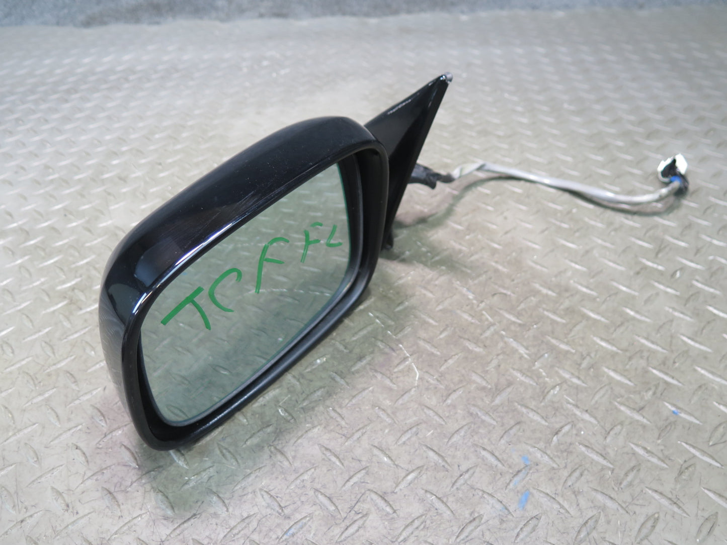 99-01 Toyota Crown JZS175 RHD Front Left Side View Heated Door Mirror Black OEM