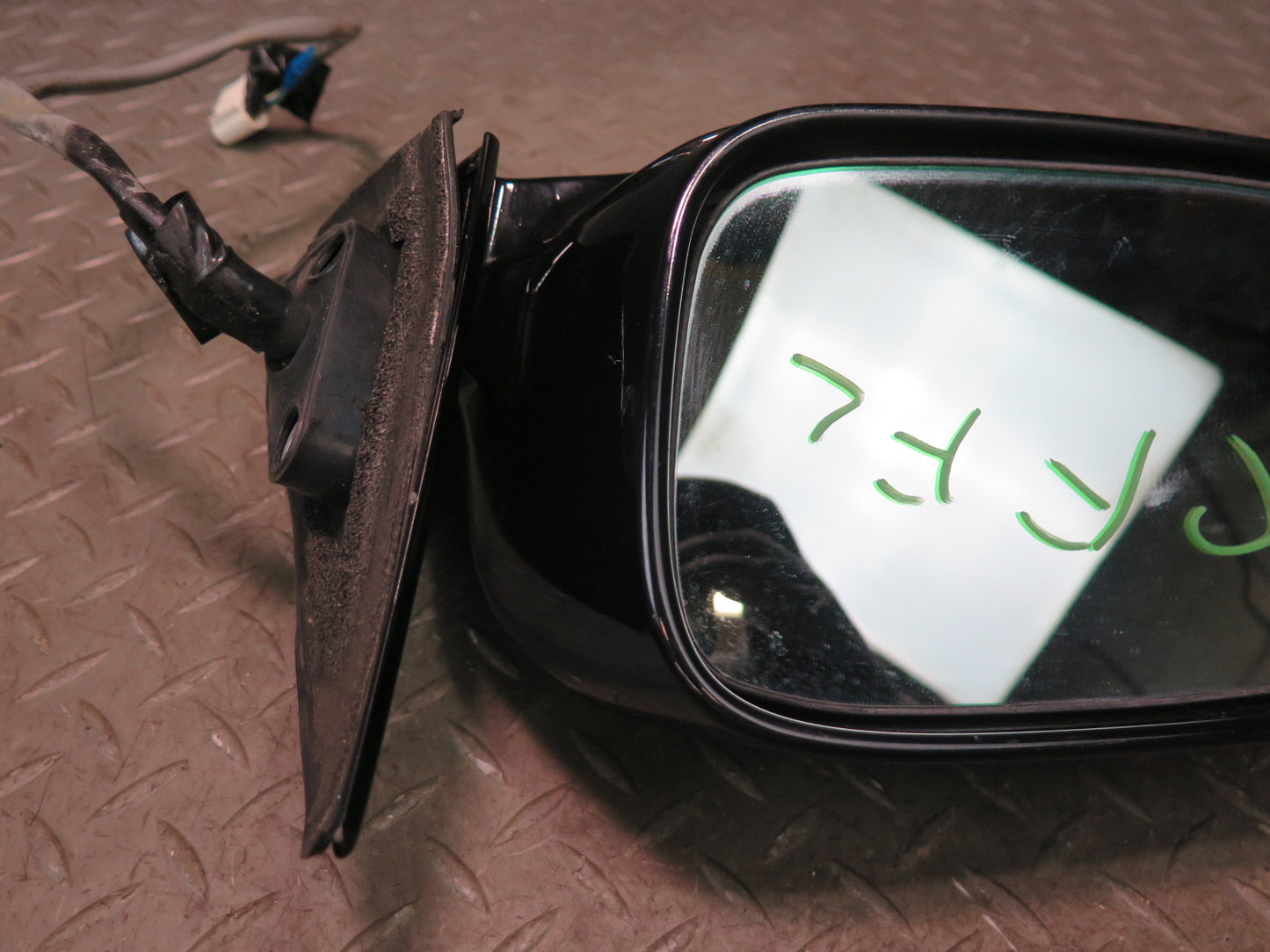 99-01 Toyota Crown JZS175 RHD Front Left Side View Heated Door Mirror Black OEM