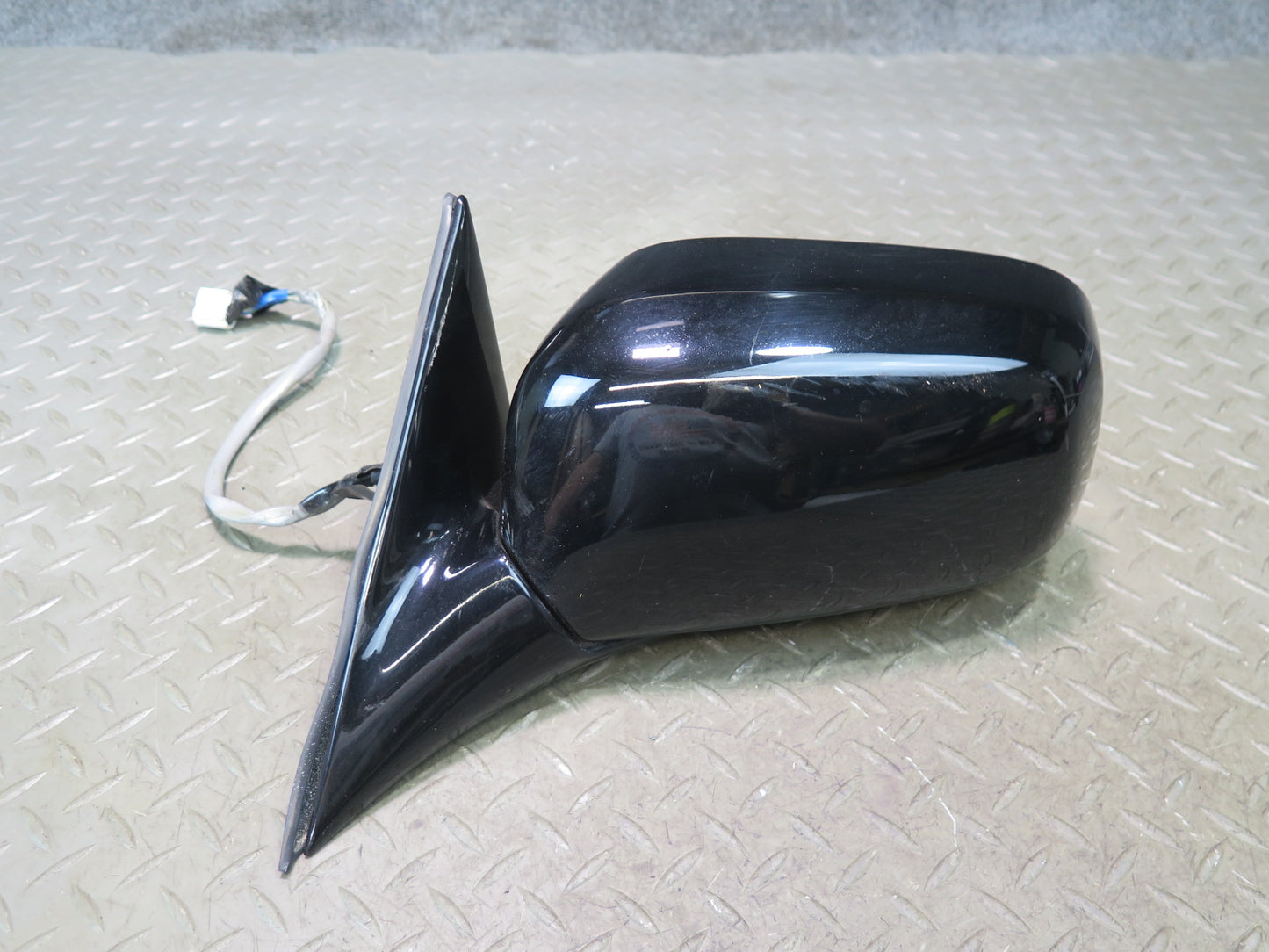 99-01 Toyota Crown JZS175 RHD Front Left Side View Heated Door Mirror Black OEM