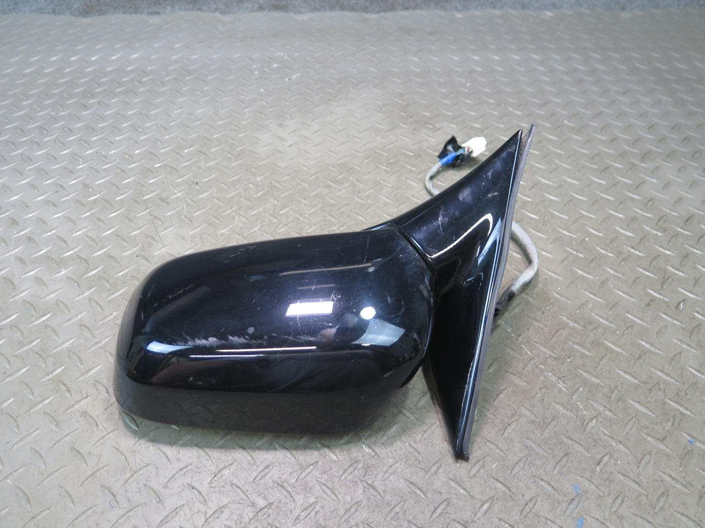 99-01 Toyota Crown JZS175 RHD Front Left Side View Heated Door Mirror Black OEM