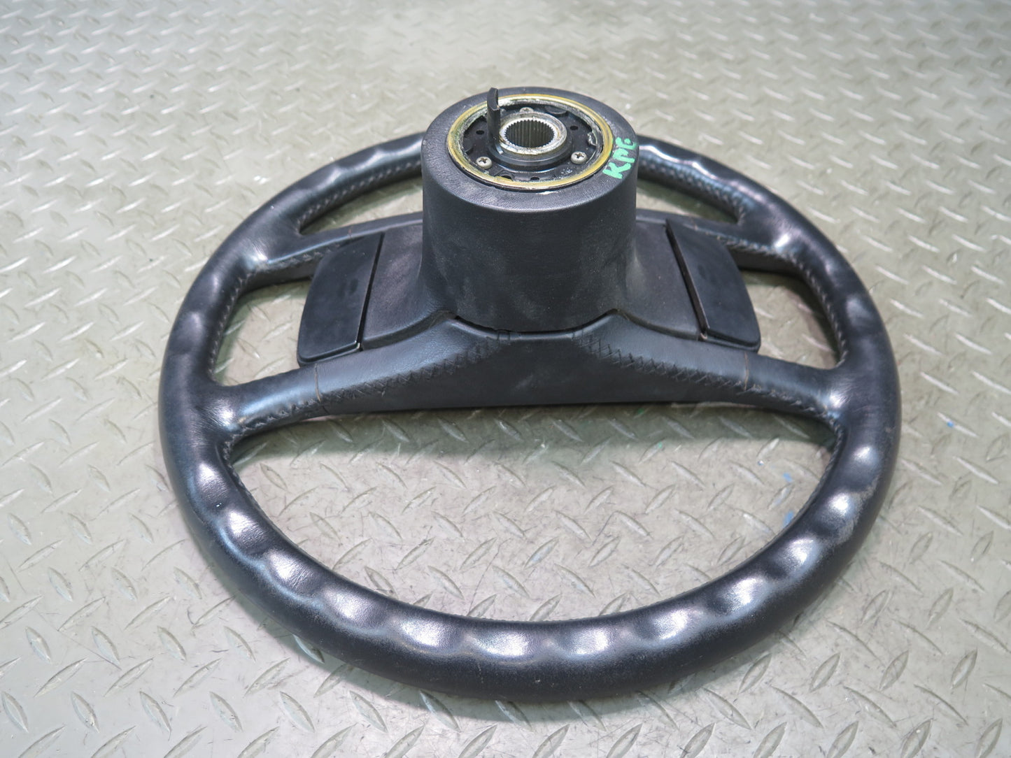 1984-1989 Porsche 928 S Leather Steering Black W/ Horn Pad Cover
