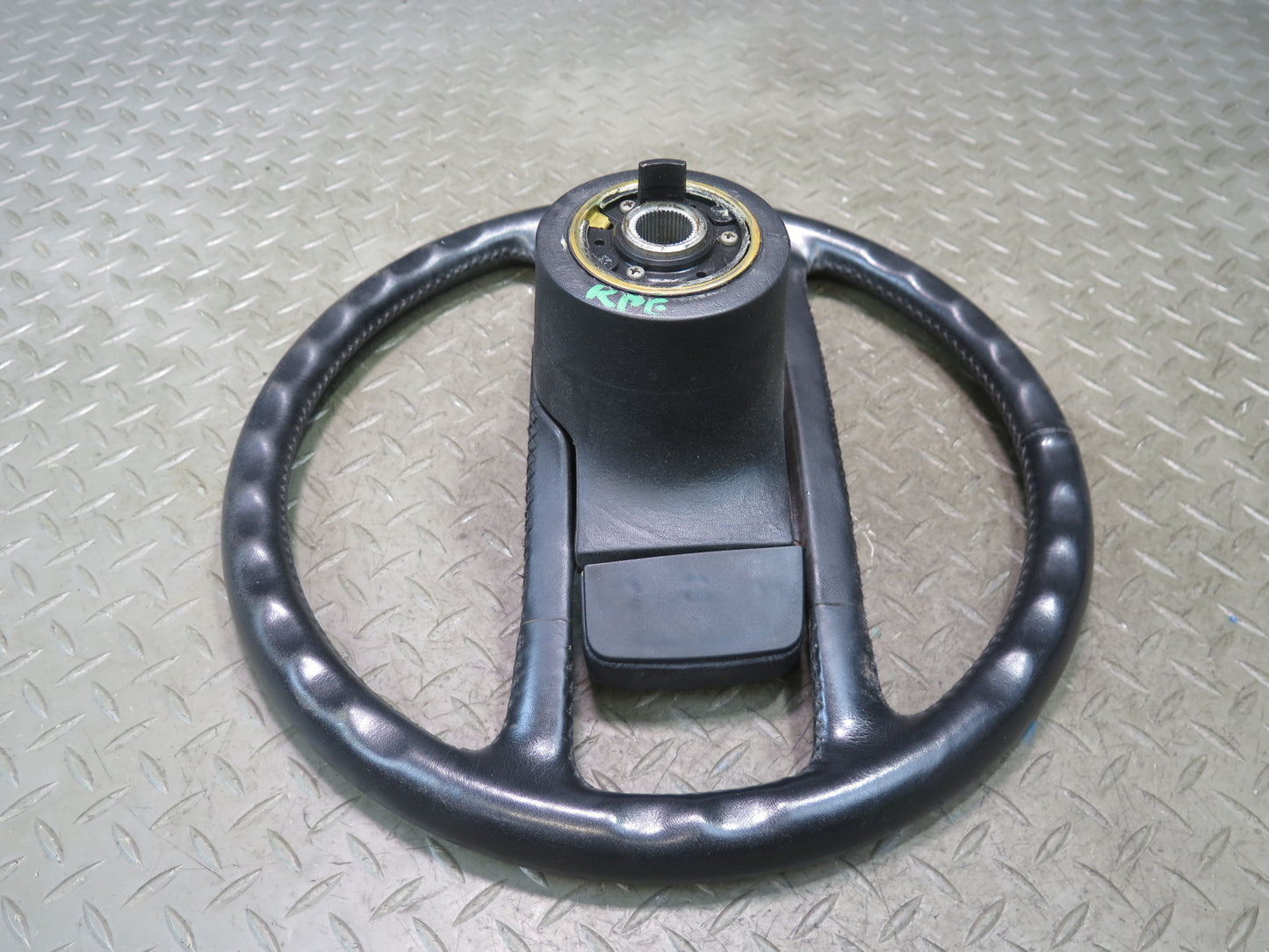 1984-1989 Porsche 928 S Leather Steering Black W/ Horn Pad Cover