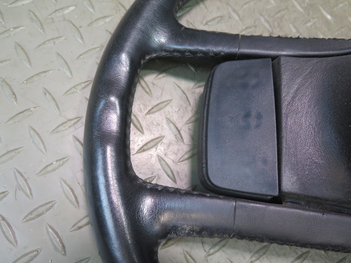 1984-1989 Porsche 928 S Leather Steering Black W/ Horn Pad Cover