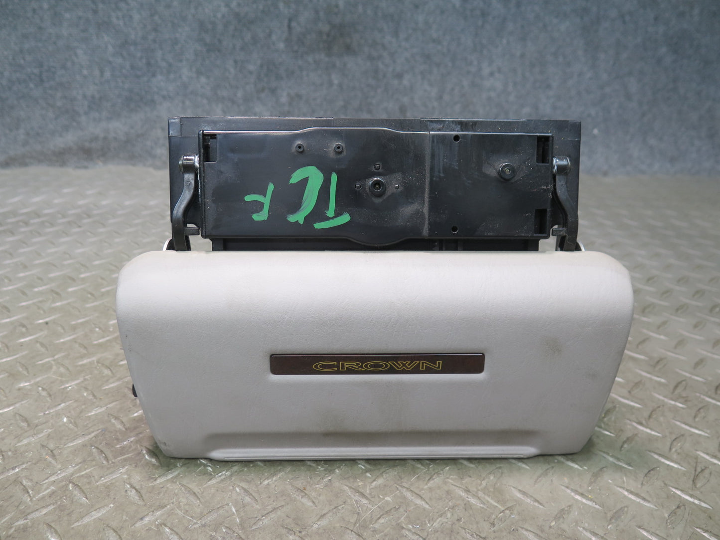 99-01 Toyota Crown JZS175 Royal Dash Center Audio Radio Trim Lid Panel Gray OEM