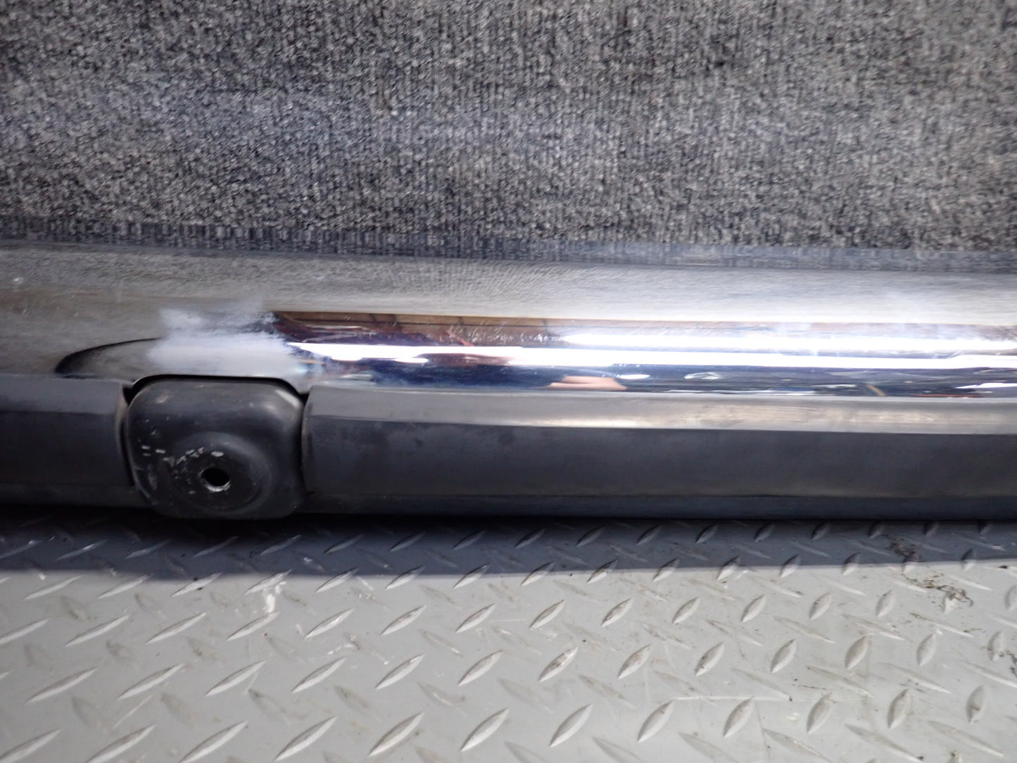 73-89 Mercedes R107 560SL Rear Bumper Chrome Molding Trim w Rubber Seal OEM