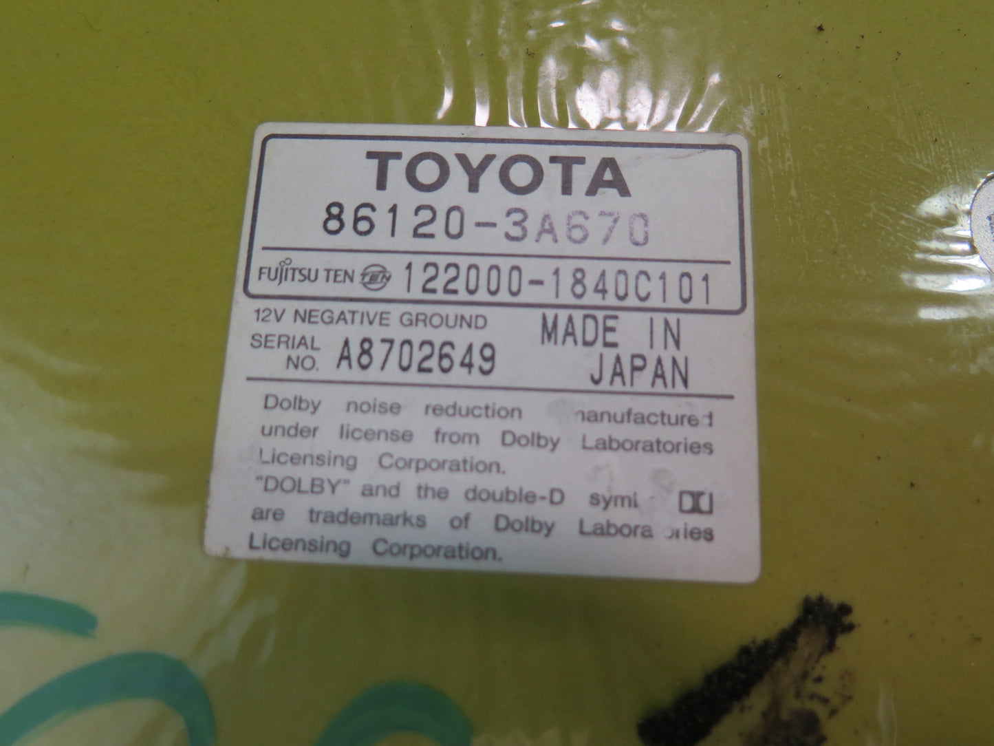 99-01 Toyota Crown JZS175 Super Live Sound CD Radio Cassette Player Unit OEM