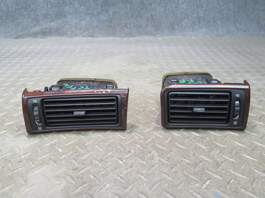 99-01 Toyota Crown JZS175 Dash Front Left & Right A/C Air Vent Wood Set OEM