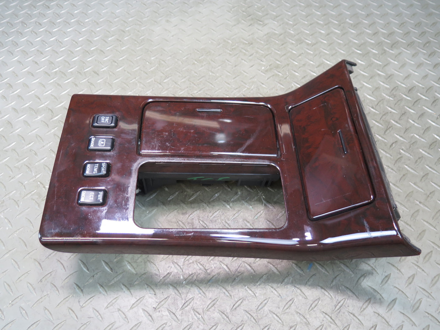 99-01 Toyota Crown JZS175 Center Console Wood Trim Cover Panel w Switch OEM