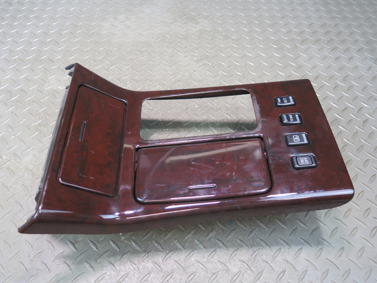 99-01 Toyota Crown JZS175 Center Console Wood Trim Cover Panel w Switch OEM