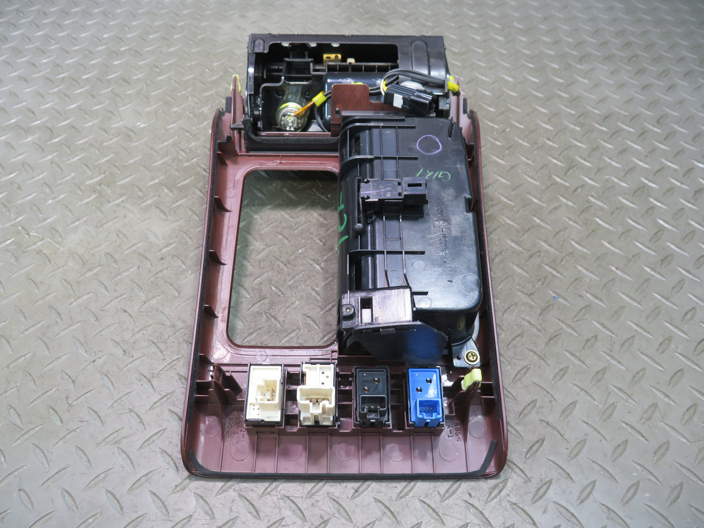 99-01 Toyota Crown JZS175 Center Console Wood Trim Cover Panel w Switch OEM
