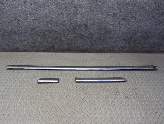 86-89 Mercedes R107 Set of 3 Left Door Rear Fender Trim Molding Cover OEM