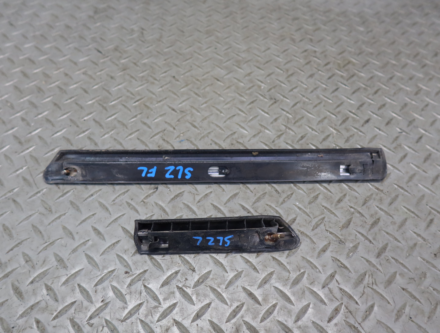 86-89 Mercedes R107 Set of 3 Left Door Rear Fender Trim Molding Cover OEM