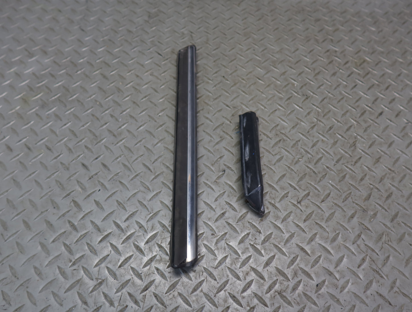 86-89 Mercedes R107 Set of 3 Left Door Rear Fender Trim Molding Cover OEM