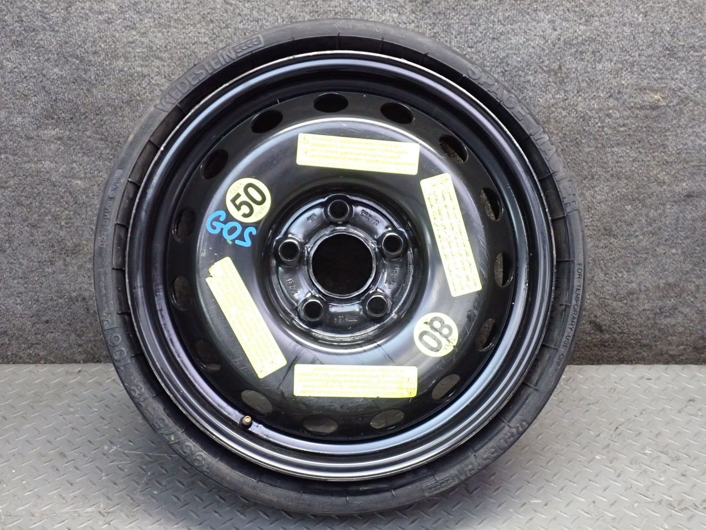 07-15 Audi 4L Q7 Emergency Spare Tire R18 18" Wheel Rim 18H2 ET53 2180904LE4 OEM