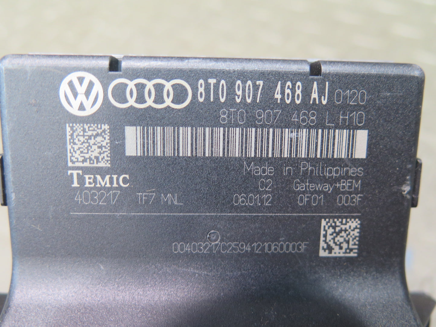 11-12 Audi A5 S5 Interface Gateway Can-bus Control Module 8T0907468AJ OEM