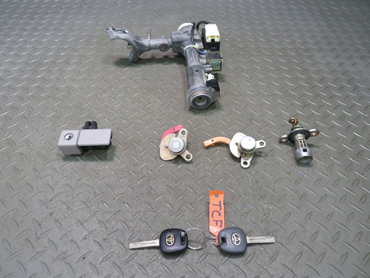 99-01 Toyota Crown JZS175 Ignition Trunk Door Glove Lock Cylinder KEY Set OEM