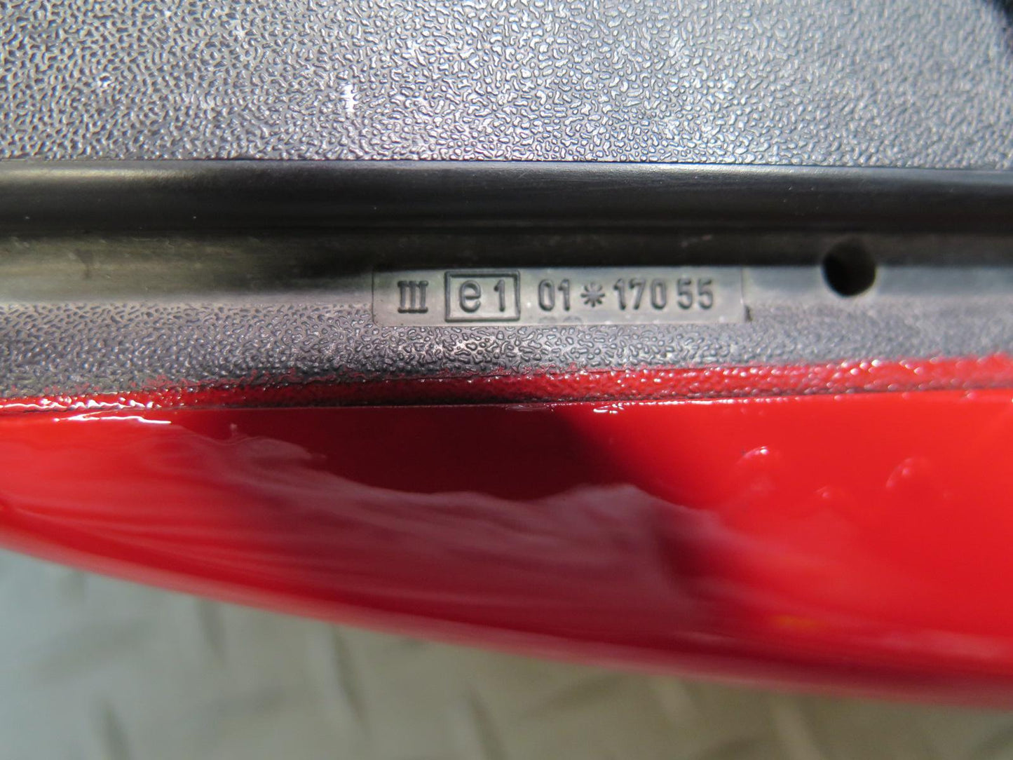 1984-1989 Porsche 928 Left Door Exterior Side View Power Mirror Guards RED