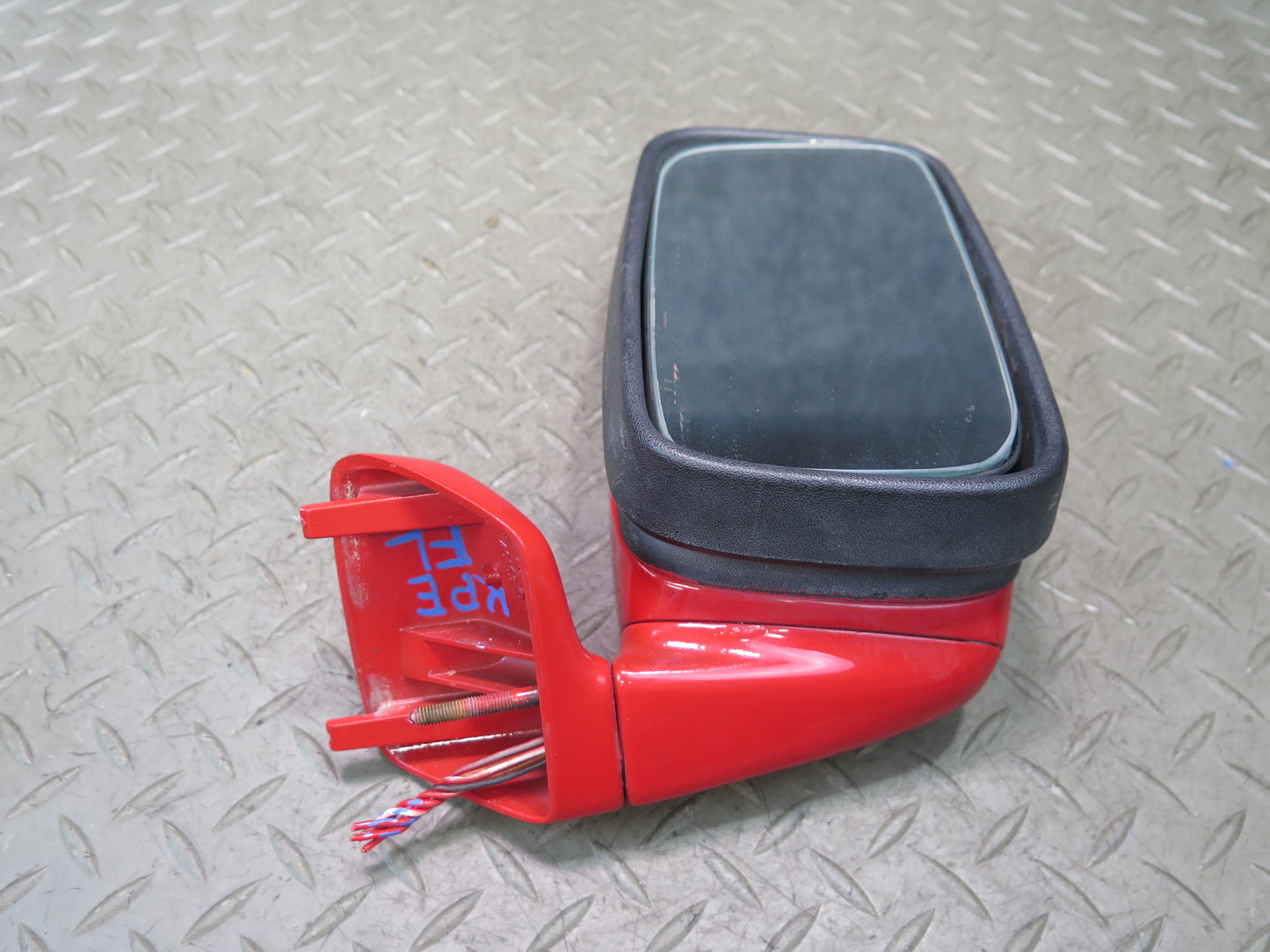1984-1989 Porsche 928 Left Door Exterior Side View Power Mirror Guards RED