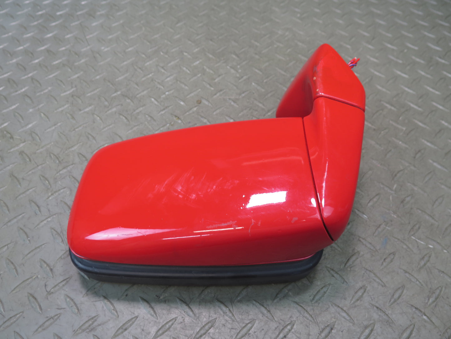1984-1989 Porsche 928 Left Door Exterior Side View Power Mirror Guards RED