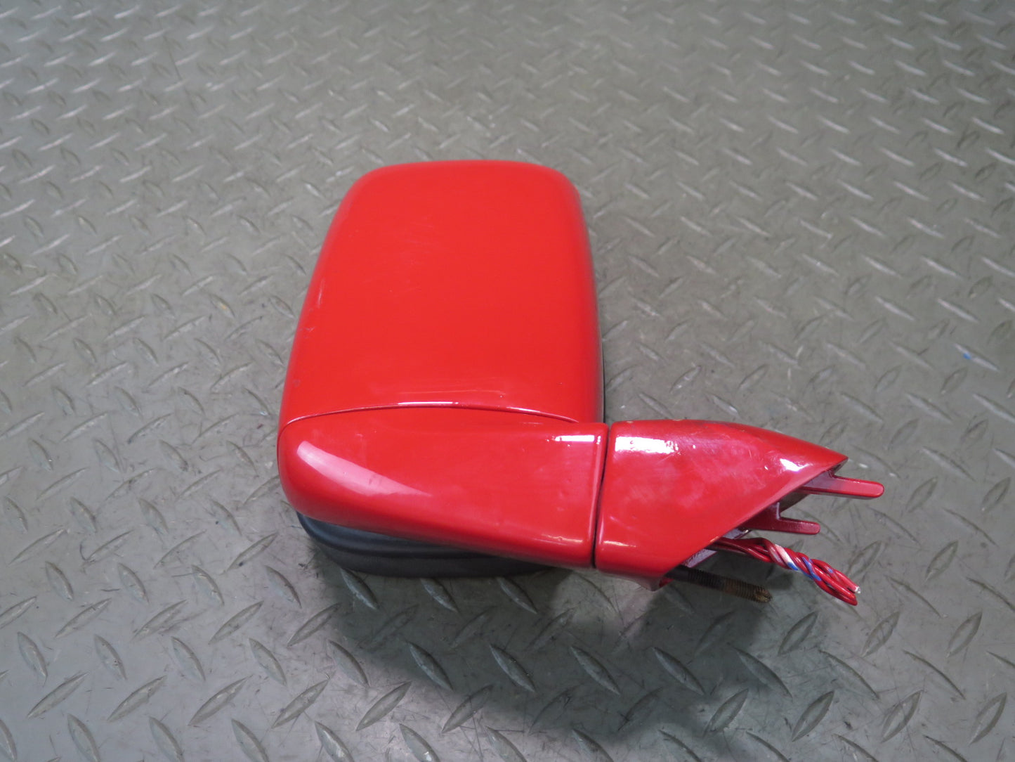 1984-1989 Porsche 928 Left Door Exterior Side View Power Mirror Guards RED