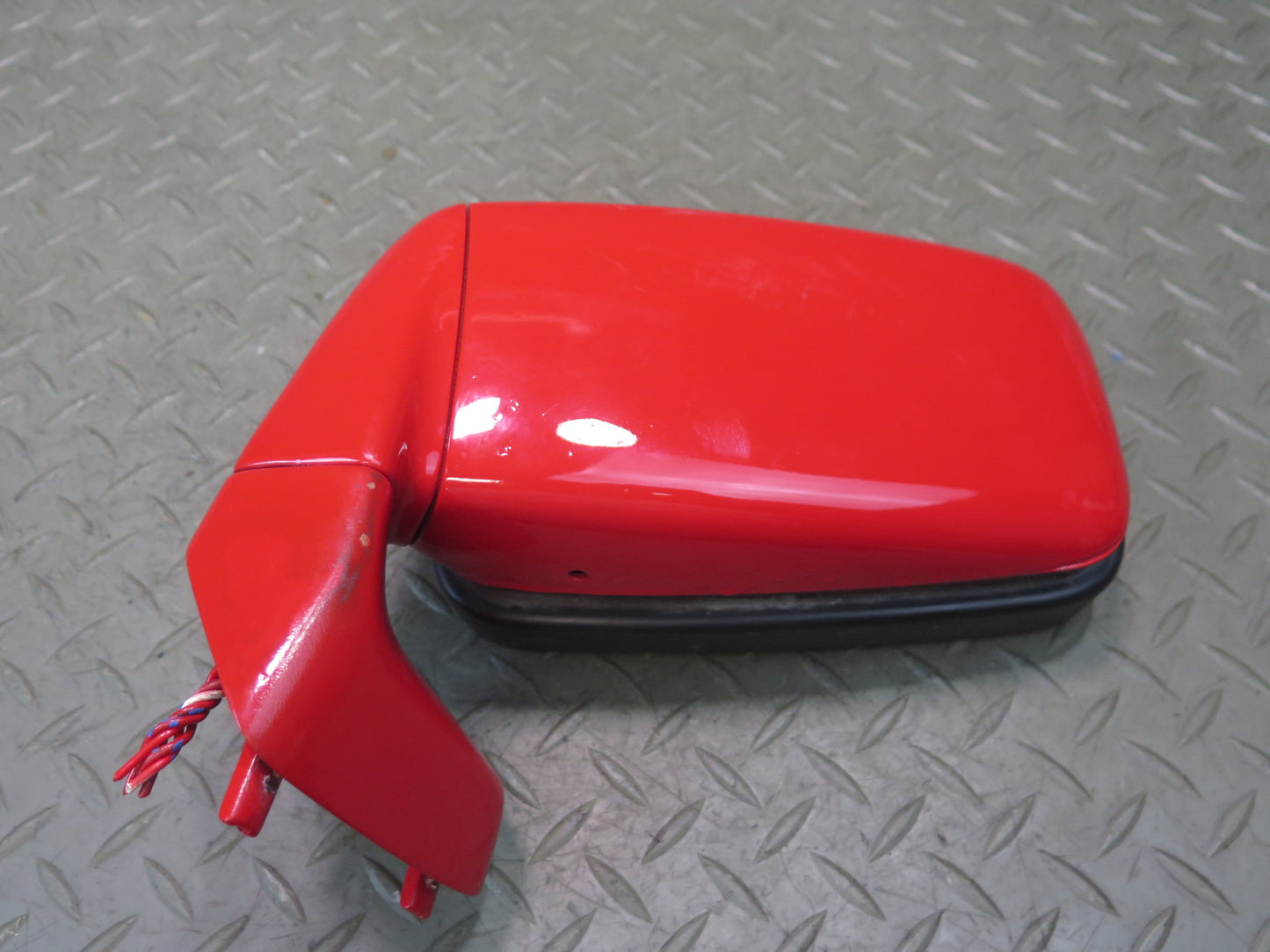 1984-1989 Porsche 928 Left Door Exterior Side View Power Mirror Guards RED