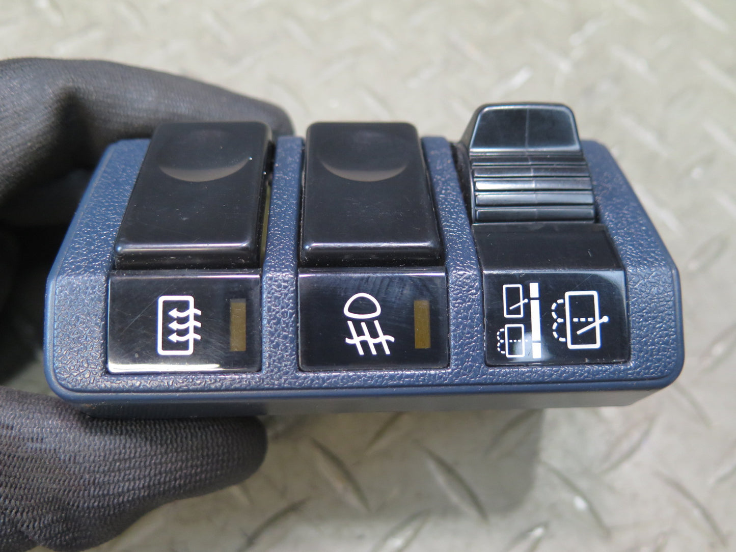 84-86 Nissan Z31 300ZX Dash Defrost Fog Light Washer Switch Blue OEM