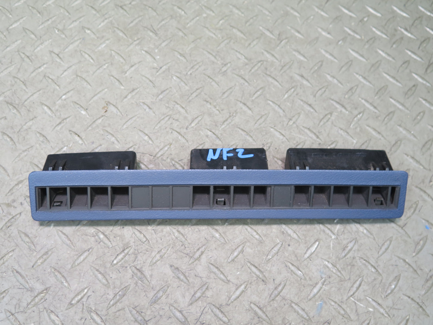 85-87 Nissan Z31 300ZX 2 Dash Windshield Defrost Vent Grille Set Blue OEM