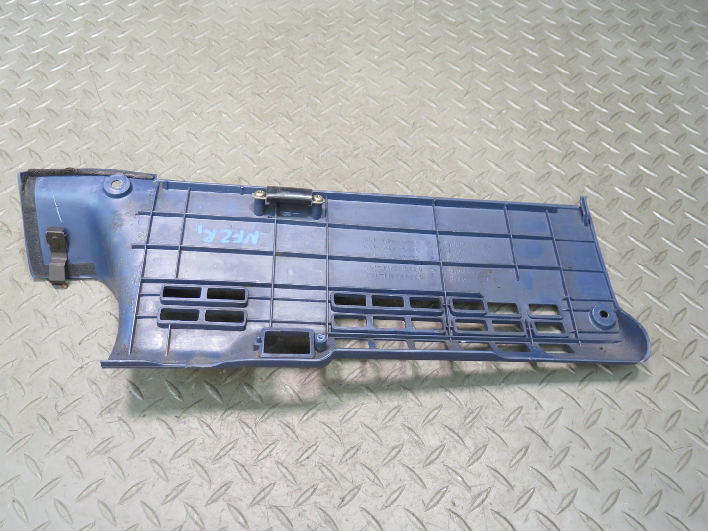 84-89 Nissan Z31 300ZX Front Right Under Dash Kick Trim Panel Blue OEM