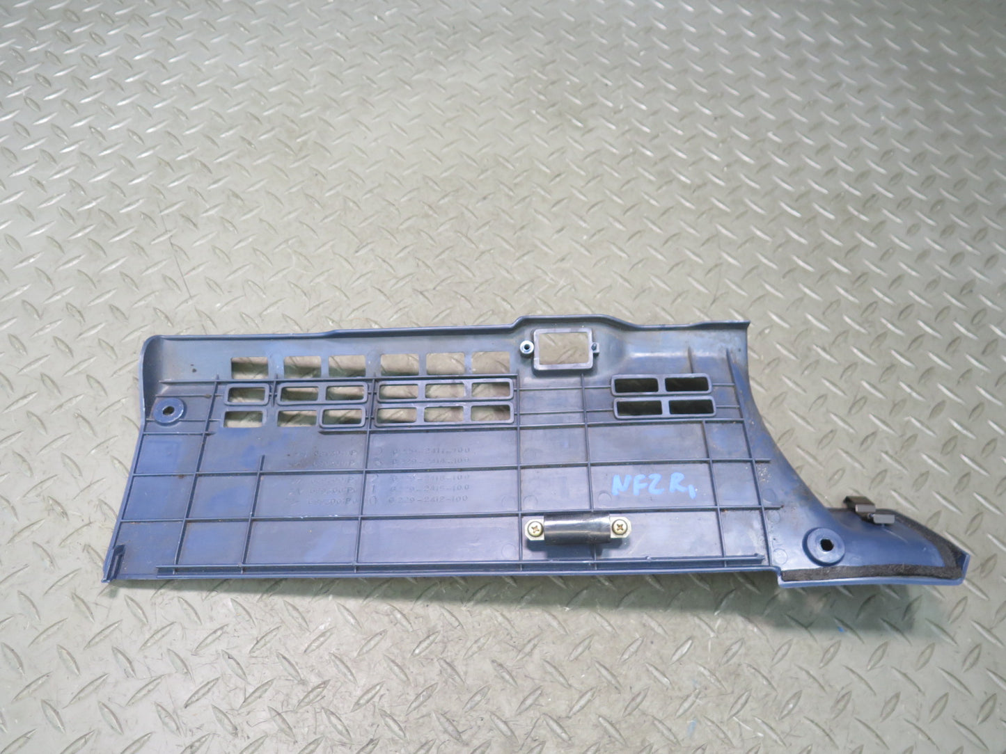 84-89 Nissan Z31 300ZX Front Right Under Dash Kick Trim Panel Blue OEM