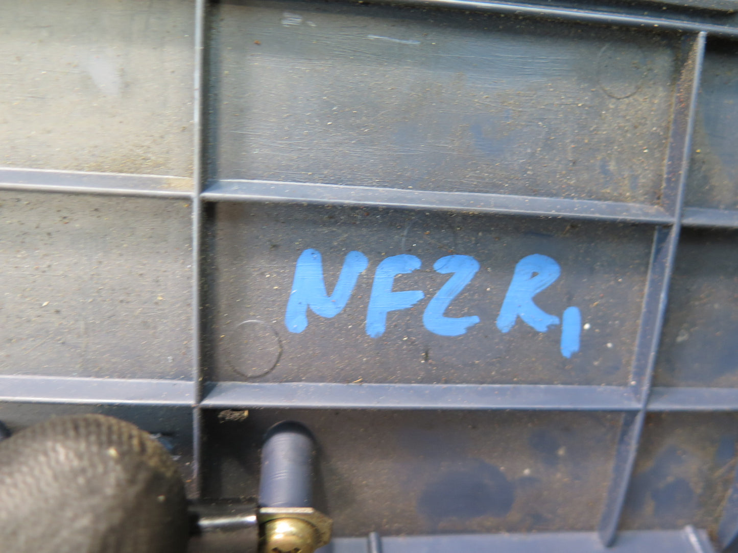 84-89 Nissan Z31 300ZX Front Right Under Dash Kick Trim Panel Blue OEM