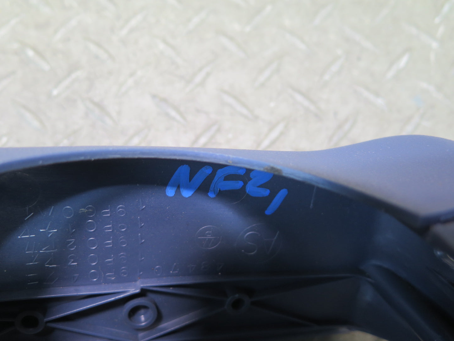 84-86 Nissan Z31 300ZX Steering Column Trim Cover Panel Blue OEM
