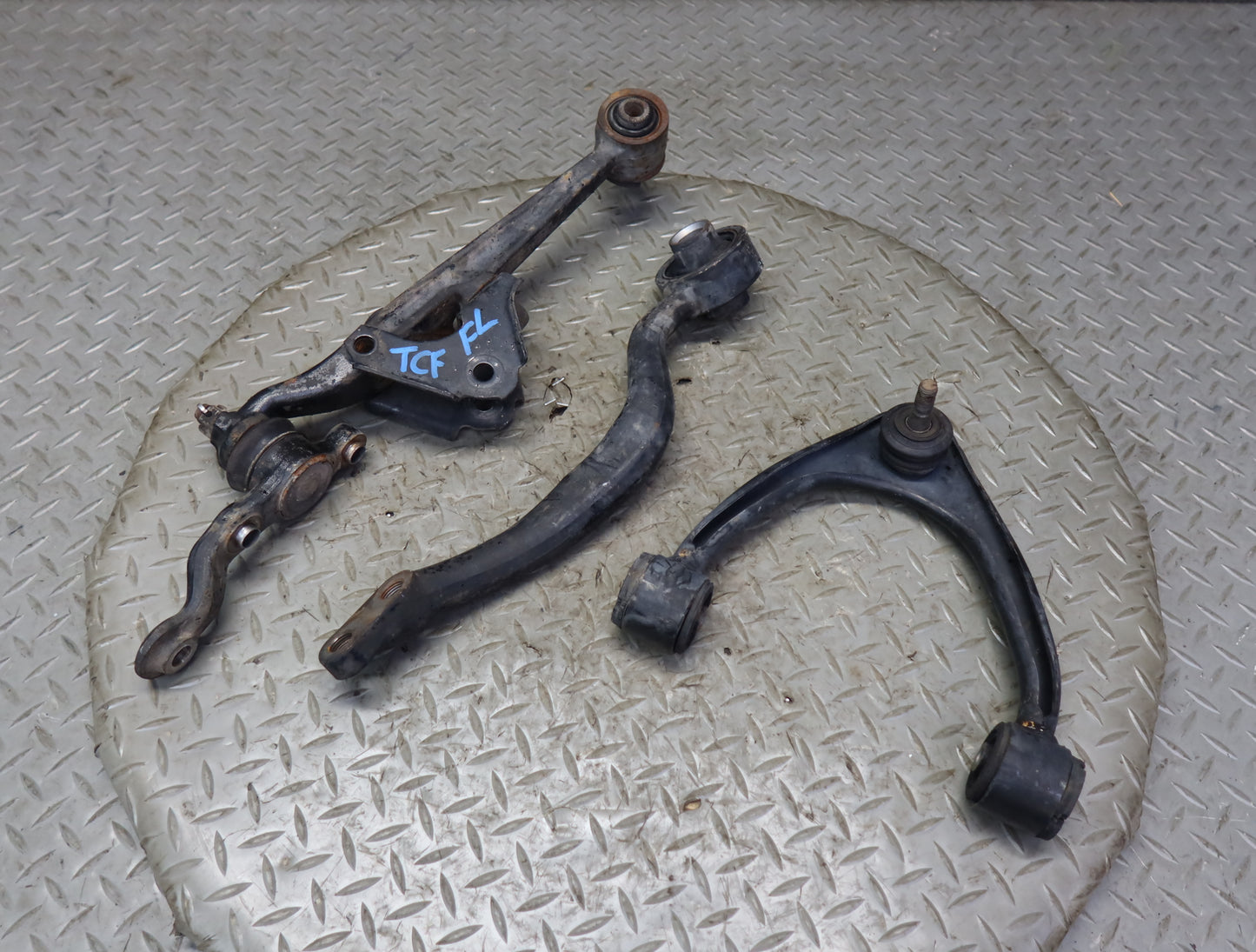 99-01 Toyota Crown JZS175 Set of 3 Front Left Lower & Upper Control Arm 51K OEM