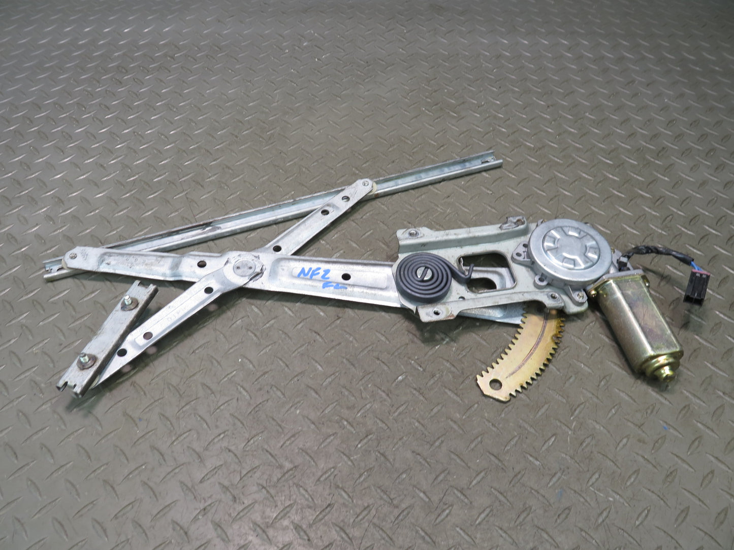 84-89 Nissan Z31 300ZX 2+0 Left Driver Door Window Regulator w Motor OEM