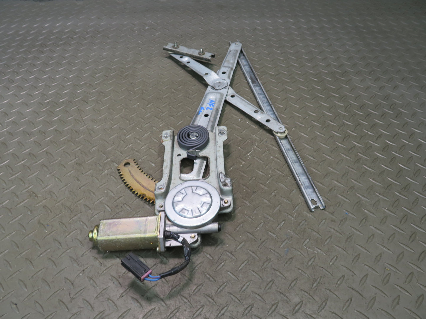 84-89 Nissan Z31 300ZX 2+0 Left Driver Door Window Regulator w Motor OEM