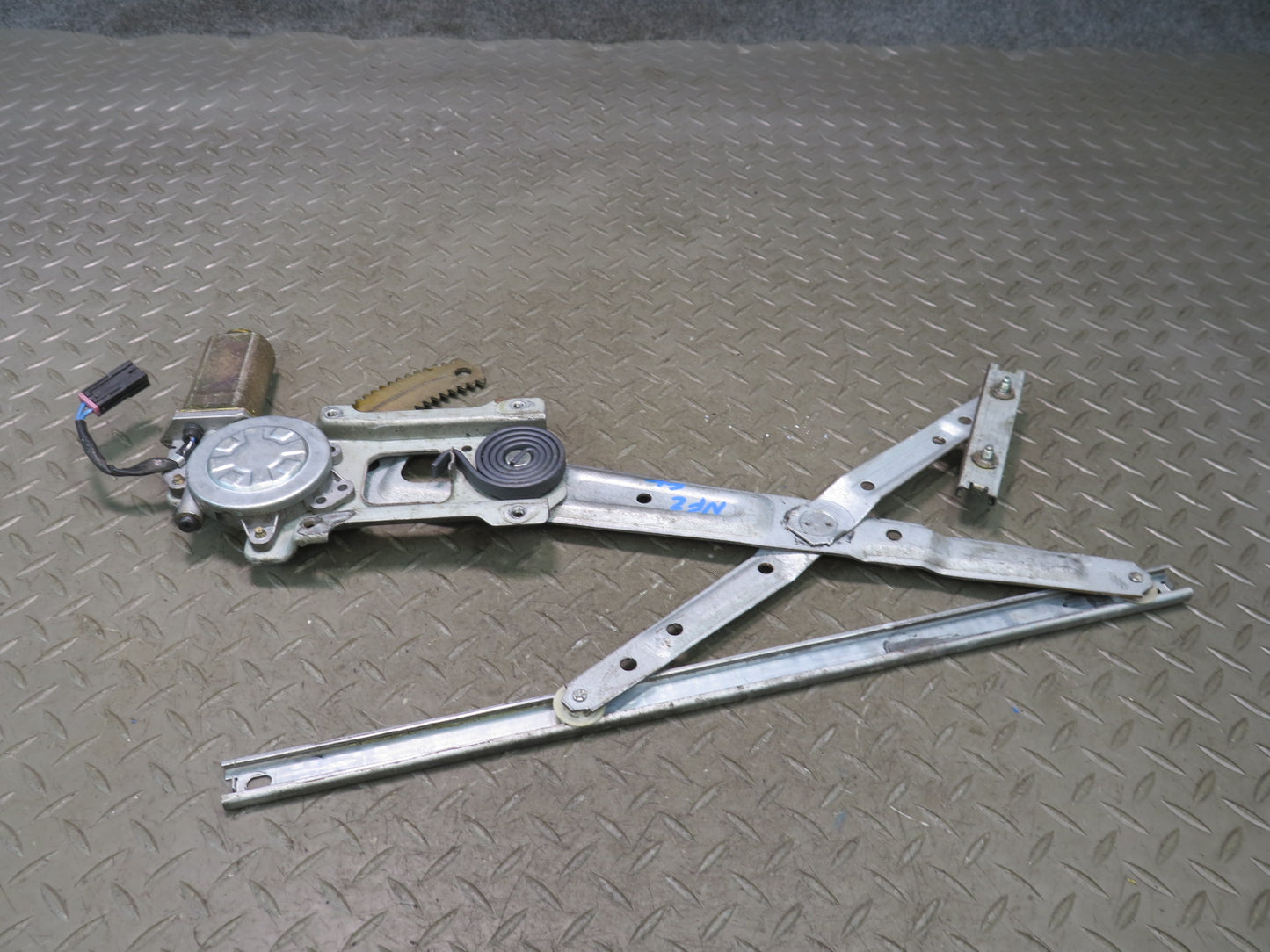 84-89 Nissan Z31 300ZX 2+0 Left Driver Door Window Regulator w Motor OEM