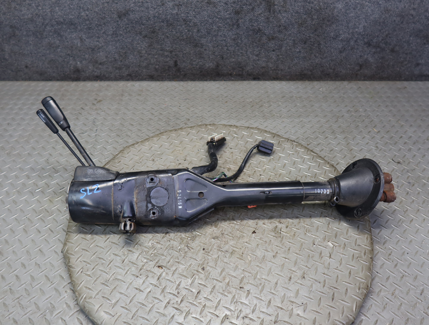 86-89 Mercedes R107 560SL Steering Column w Wiper Washer & Cruise Switch OEM