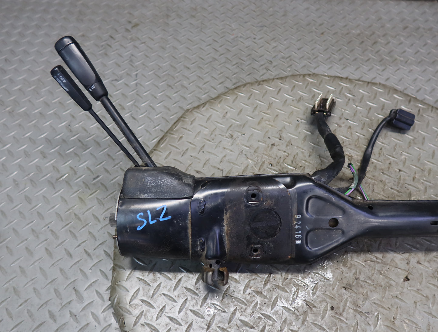 86-89 Mercedes R107 560SL Steering Column w Wiper Washer & Cruise Switch OEM