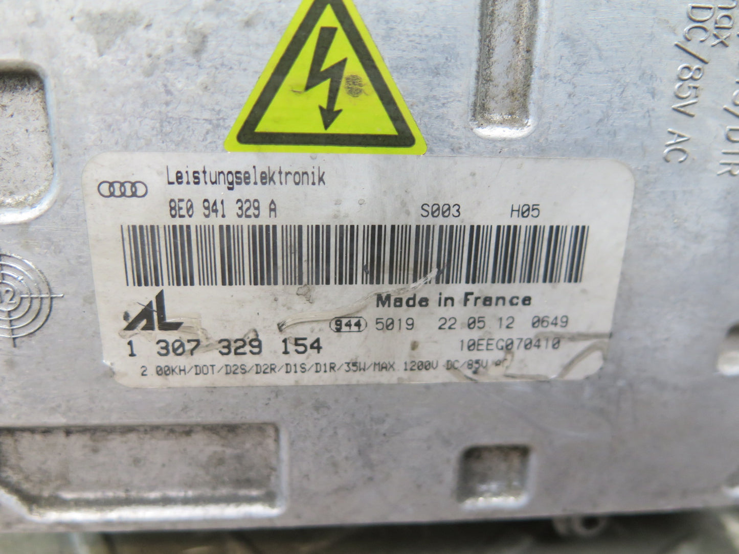 11-15 Audi 8J TT TTS Front Left Xenon HID Headlight Lamp w Ballast Damaged