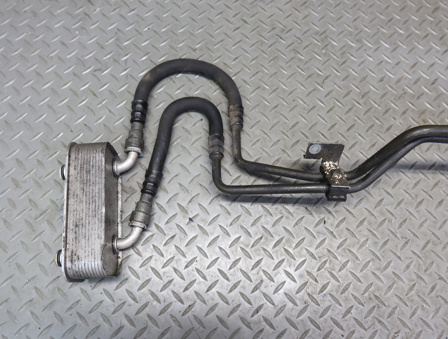 03-05 BMW E85 Z4 M54 Transmission Oil Cooler Heat Exchanger w Hose Line OEM